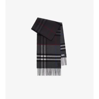 Sciarpa in cashmere a quadri a contrasto