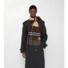 Sciarpa in cashmere a quadri a contrasto