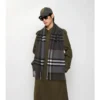 Sciarpa in cashmere a quadri a contrasto