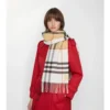 Sciarpa in cashmere a quadri a contrasto