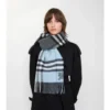 Sciarpa in cashmere a quadri a contrasto