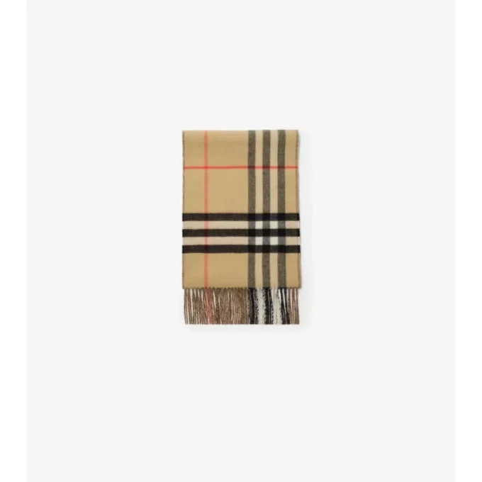 Sciarpa in cashmere a quadri a contrasto