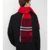 Sciarpa in cashmere a quadri a contrasto