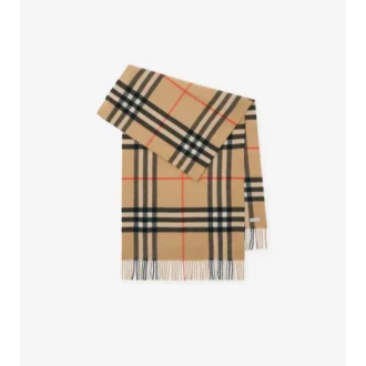Sciarpa in cashmere a quadri larghi
