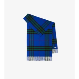 Sciarpa in cashmere a quadri larghi