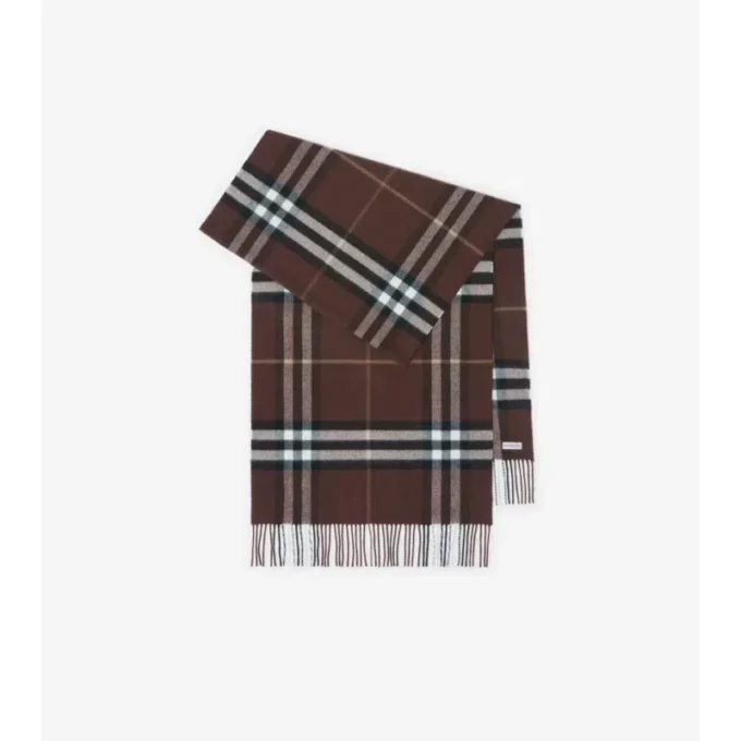 Sciarpa in cashmere a quadri larghi