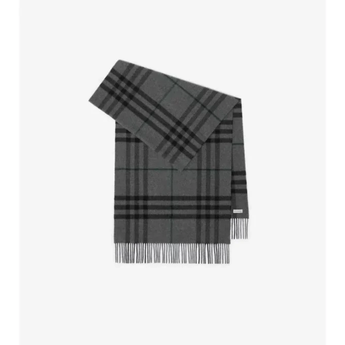 Sciarpa in cashmere a quadri larghi