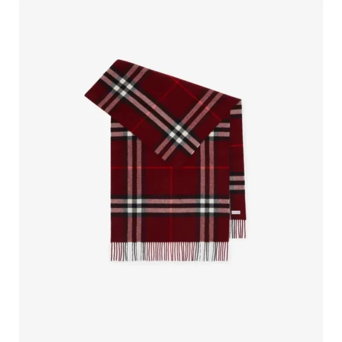 Sciarpa in cashmere a quadri larghi
