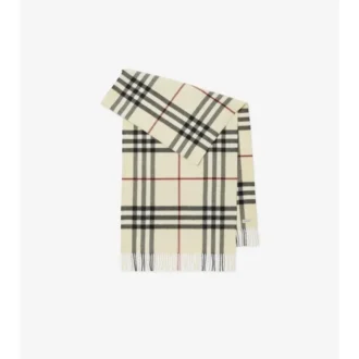 Sciarpa in cashmere a quadri larghi