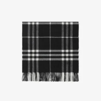 Sciarpa in cashmere a quadri larghi
