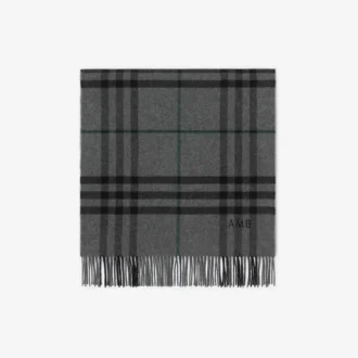 Sciarpa in cashmere a quadri larghi