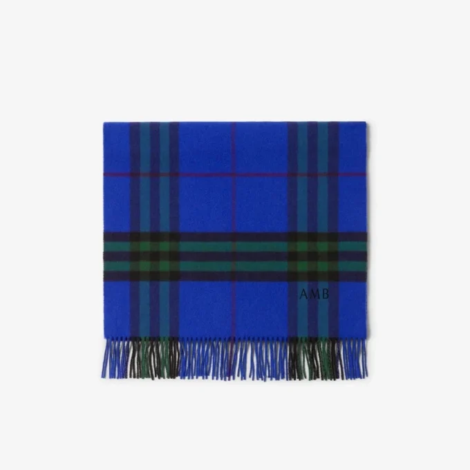 Sciarpa in cashmere a quadri larghi