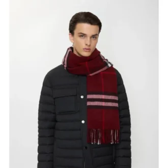 Sciarpa in cashmere a quadri larghi