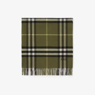 Sciarpa in cashmere a quadri larghi