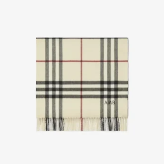 Sciarpa in cashmere a quadri larghi