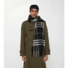 Sciarpa in cashmere a quadri larghi