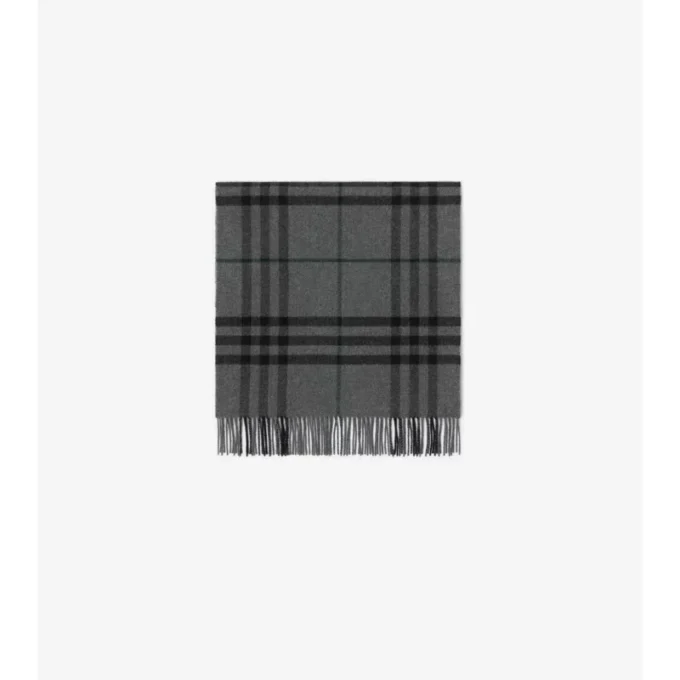 Sciarpa in cashmere a quadri larghi