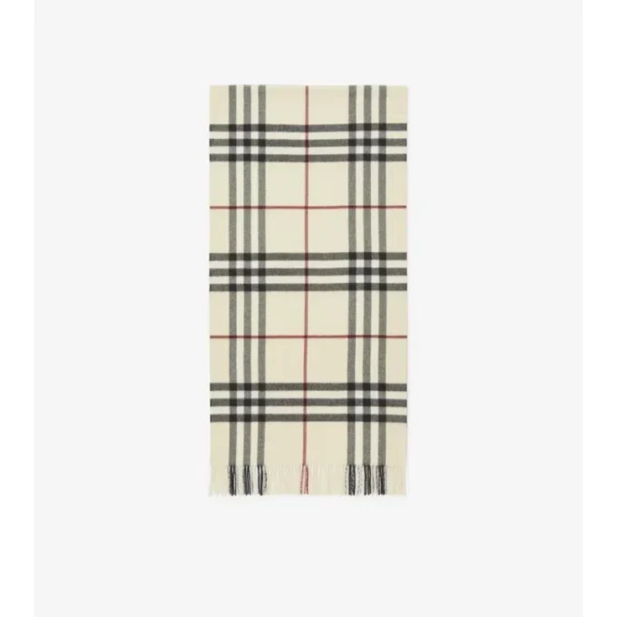 Sciarpa in cashmere a quadri larghi