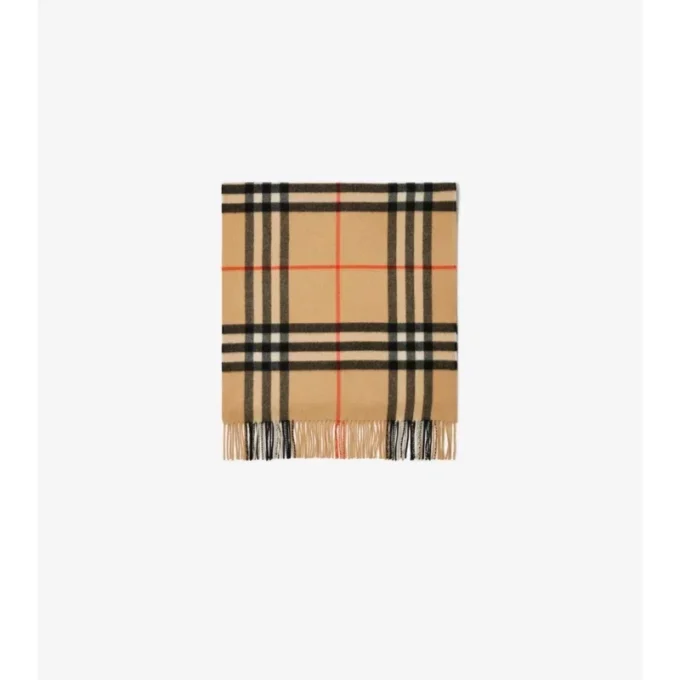 Sciarpa in cashmere a quadri larghi