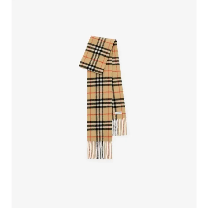 Sciarpa in cashmere a quadri stretti