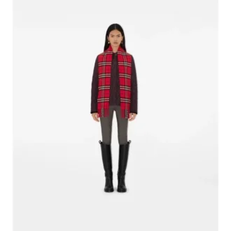 Sciarpa in cashmere a quadri stretti