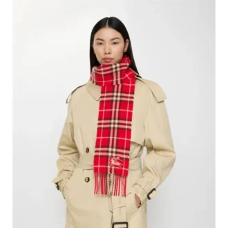 Sciarpa in cashmere a quadri stretti