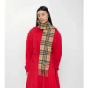 Sciarpa in cashmere a quadri stretti