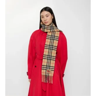 Sciarpa in cashmere a quadri stretti