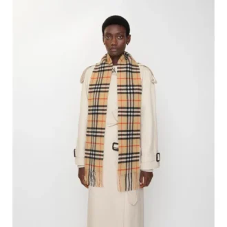 Sciarpa in cashmere a quadri stretti