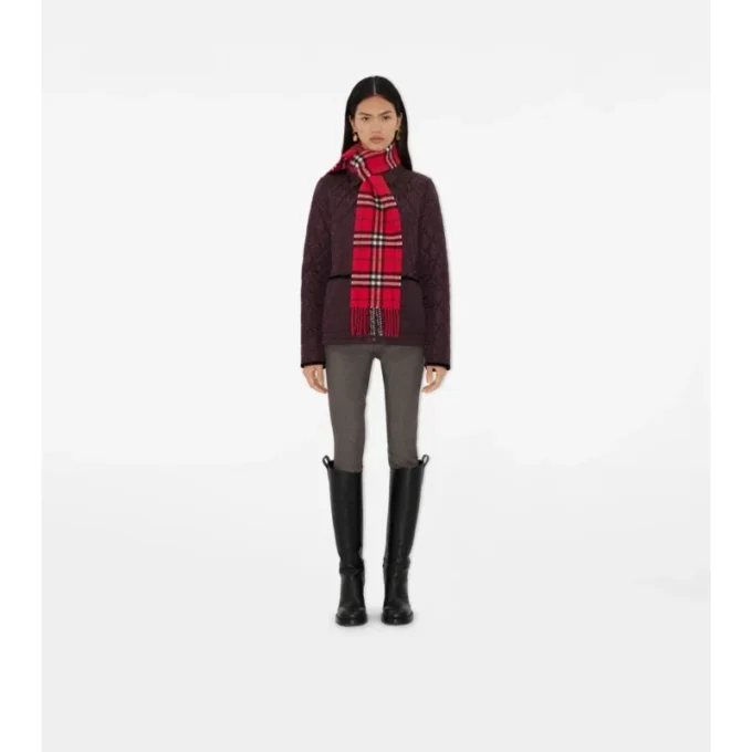 Sciarpa in cashmere a quadri stretti