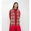 Sciarpa in cashmere a quadri stretti