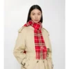Sciarpa in cashmere a quadri stretti
