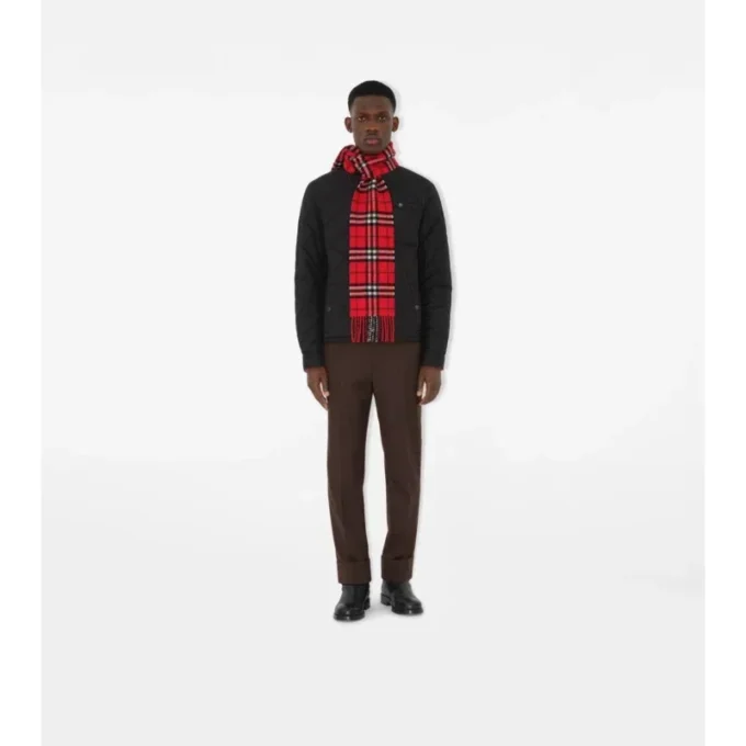 Sciarpa in cashmere a quadri stretti