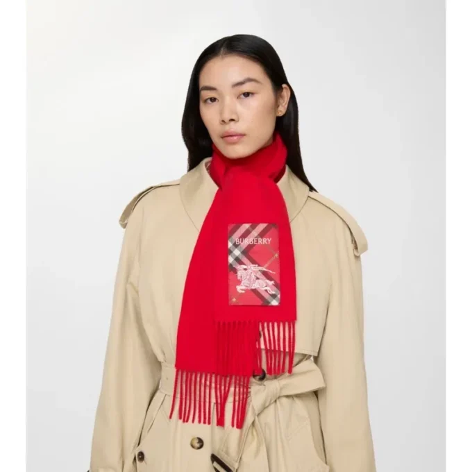 Sciarpa in cashmere Check Label