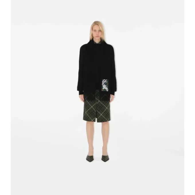 Sciarpa in cashmere Check Label