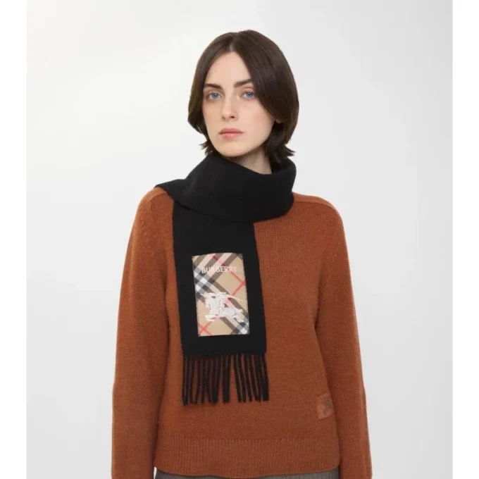 Sciarpa in cashmere Check Label