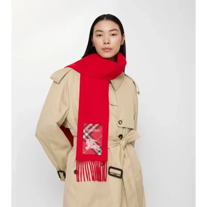 Sciarpa in cashmere Check Label