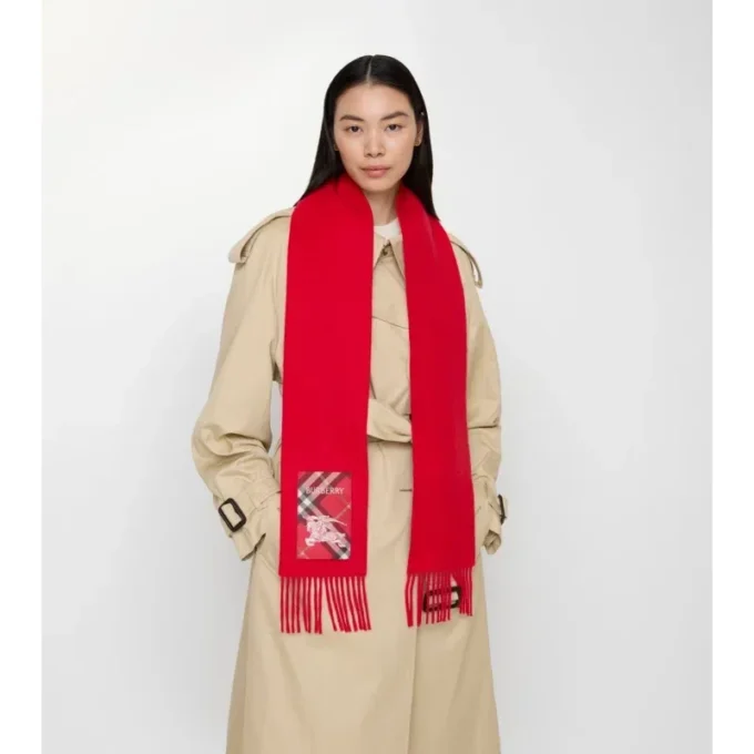 Sciarpa in cashmere Check Label