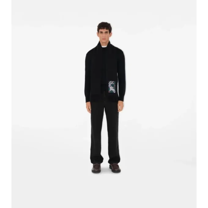 Sciarpa in cashmere Check Label