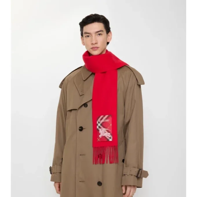 Sciarpa in cashmere Check Label