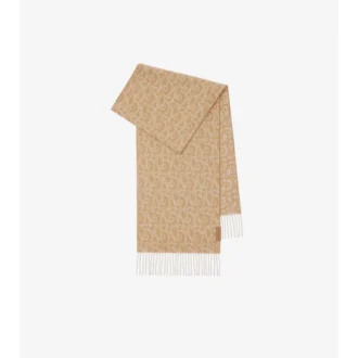 Sciarpa in cashmere con ciondolo a B