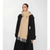 Sciarpa in cashmere con ciondolo a B