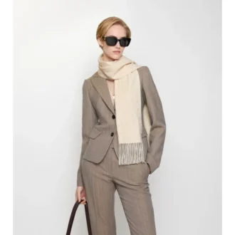 Sciarpa in cashmere con ciondolo a B