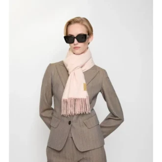Sciarpa in cashmere con ciondolo a B