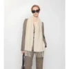 Sciarpa in cashmere con ciondolo a B