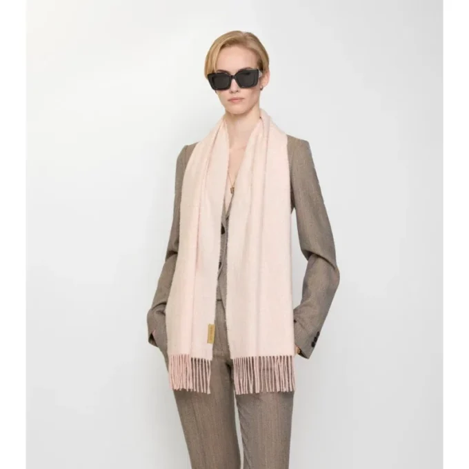 Sciarpa in cashmere con ciondolo a B