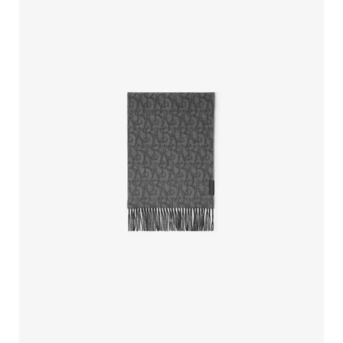 Sciarpa in cashmere con ciondolo a B