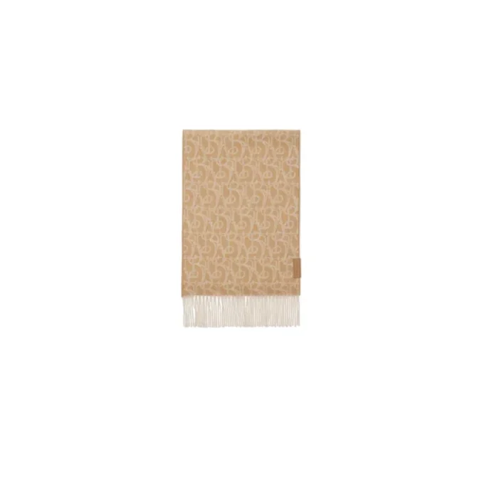 Sciarpa in cashmere con ciondolo a B