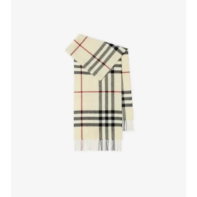 Sciarpa in cashmere con motivo a quadri