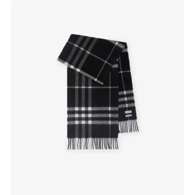Sciarpa in cashmere con motivo a quadri